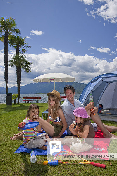 Switzerland  Europe  rest  repose  break  lake  canton  TI  Ticino  Southern Switzerland  camping  tent  tents  family  Campo Felice  Tenero
