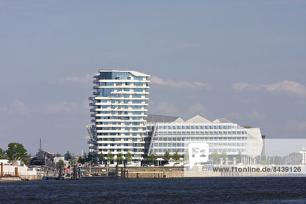 bauen Hafen Europa Wohnhaus Gebäude Architektur Wohngebiet Hamburg - Deutschland Deutschland Marco-Polo-Tower