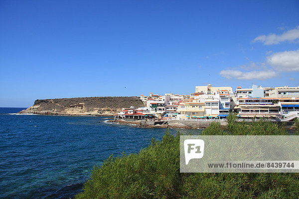 Europa Wohnhaus Gebäude Dorf Kanaren Kanarische Inseln Bucht Spanien Teneriffa