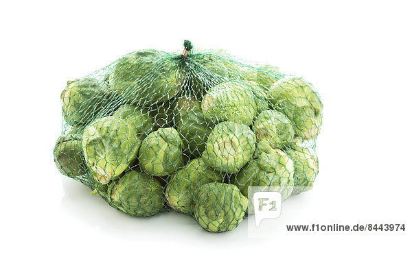 Brussel sprout in net