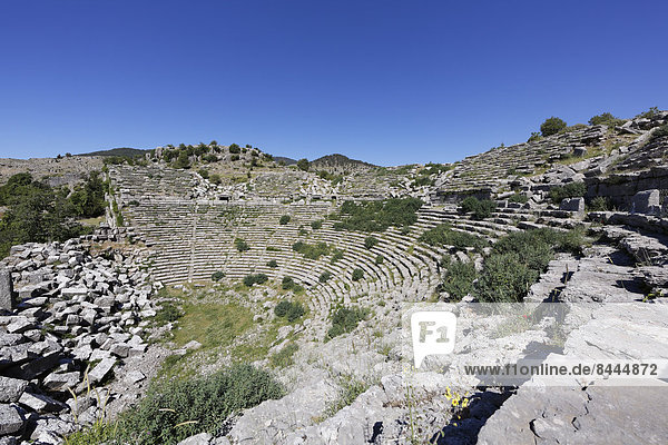 Türkei  Provinz Antalya  Manavgat  Koepruelue Canyon Nationalpark  Antikes Theater an der archäologischen Stätte Selge