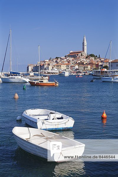 Hafen Europa Stadt Kathedrale Adriatisches Meer Adria Kroatien Istrien alt Rovinj