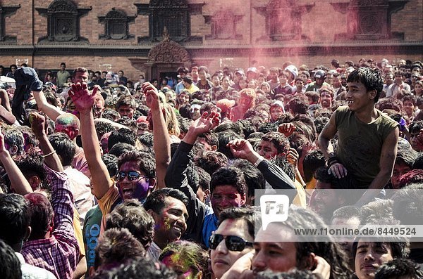 Kathmandu  Hauptstadt  Fest  festlich  geselliges Beisammensein  Quadrat  Quadrate  quadratisch  quadratisches  quadratischer  Festival  Asien  Menschenmenge  Nepal
