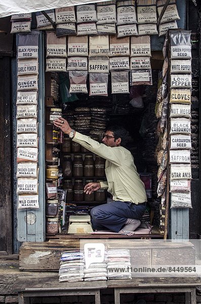Kathmandu  Hauptstadt  arrangieren  Verkäufer  Asien  Nepal  Gewürz