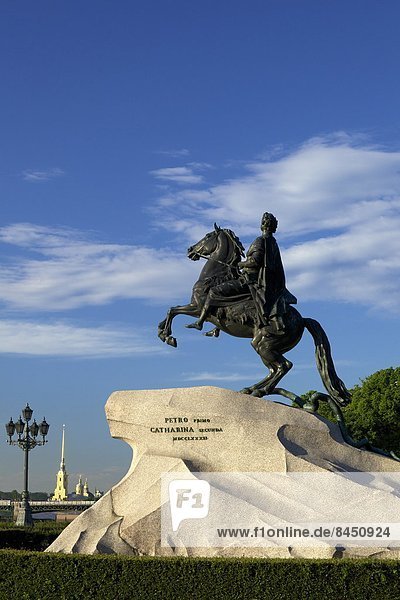 Statue of Peter the Great  Bronze Horseman  St. Petersburg  Russia  Europe