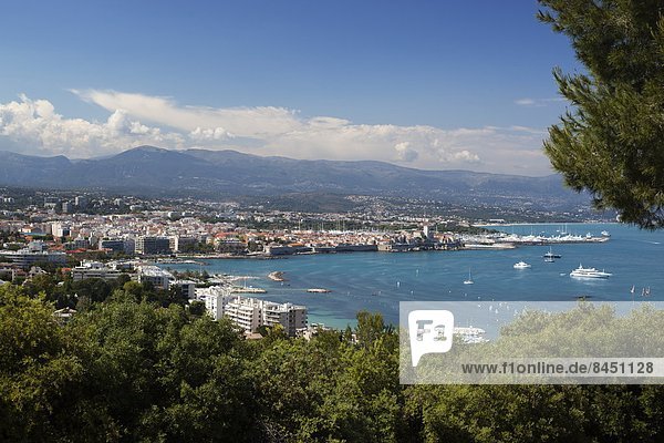 Frankreich Europa über Stadt Ansicht Provence - Alpes-Cote d Azur Antibes Bucht