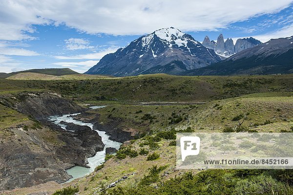 River before the Torres del Paine National Park  Patagonia  Chile  South America