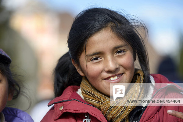Mädchen  Portrait  El Alto  Departamento La Paz  Bolivien