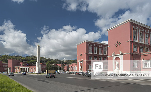 Foro Italico  Sportstättenkomplex  1928-1938  Mussolini-Obelisk aus Marmor  Sitz des italienischen Olympischen Komitees  Rom  Latium  Italien