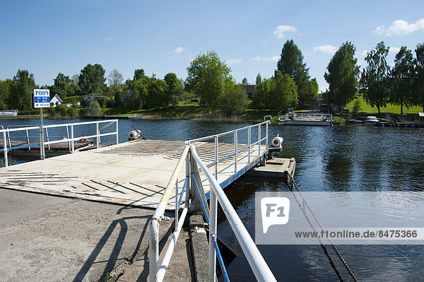 Raft  Emajogi River  Kavastu  Tartu District  Estonia  Baltic States