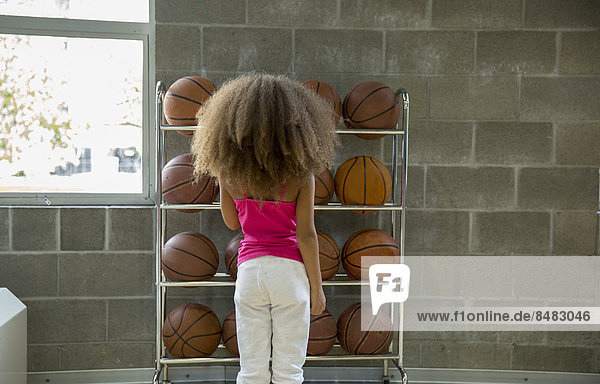 Wäscheständer  mischen  Basketball  aufheben  Mädchen  Mixed
