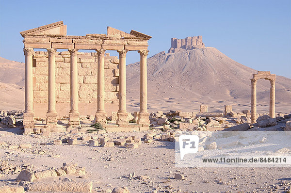 Totentempel im Morgenlicht, antike Stadt Palmyra, UNESCO-Weltkulturerbe, Palmyra, Palmyra, Palmyra-Bezirk, Gouvernement Homs, Syrien
