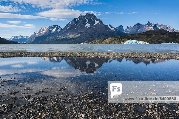 Lago Grey lake in the Torres del Paine National Park  Patagonia  Chile  South America