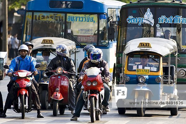 Bangkok Hauptstadt Thailand Straßenverkehr