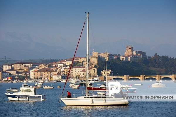 San Vicente de la Barquera  maritime town and holiday resort in Cantabria  Northern Spain
