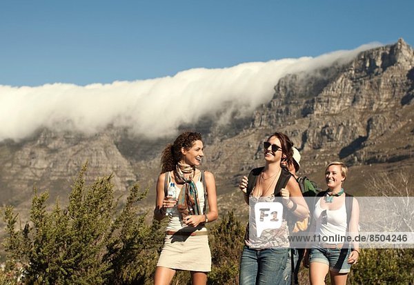 Freunde Backpacking Tafelberg Kapstadt Südafrika