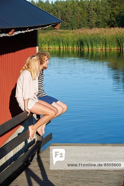 Junges Paar am See,  Gavle,  Schweden
