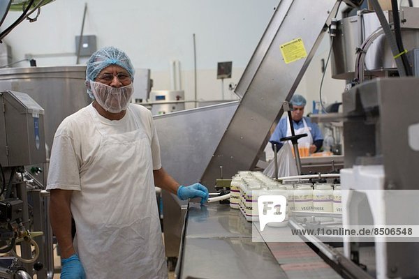 Man working in food production factory
