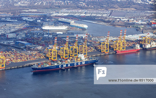 Stadtbremisches Überseehafengebiet  Nordhafen  Hafenanlagen  Weser  Containerterminal  Bremerhaven  Bremen  Deutschland