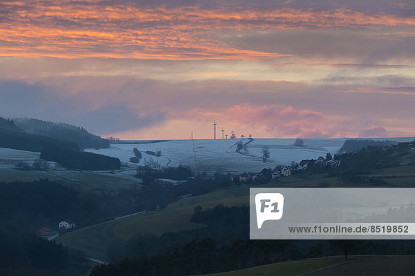 Deutschland  Baden-Württemberg  Konstanz  Stettener Höhe mit Windkraftanlagen