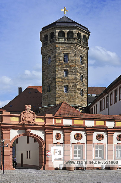Alter Glockenturm  auch Schlossturm  1656 gebaut  Bayreuth  Bayern  Deutschland