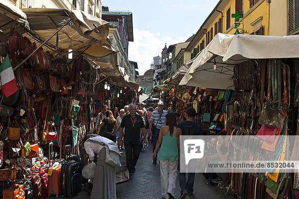 Straßenmarkt  Florenz  Toskana  Italien