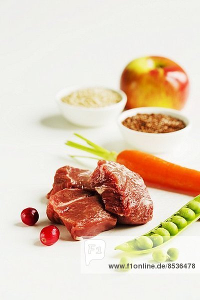Cubed Venison with Assorted Ingredients