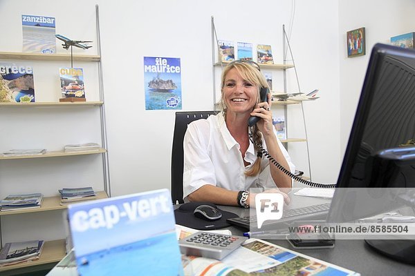France  travel agent at work.