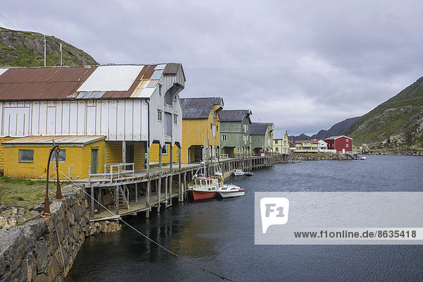 Restored fishing village of Nyksund,  Langøya,  Vesterålen,  Norway