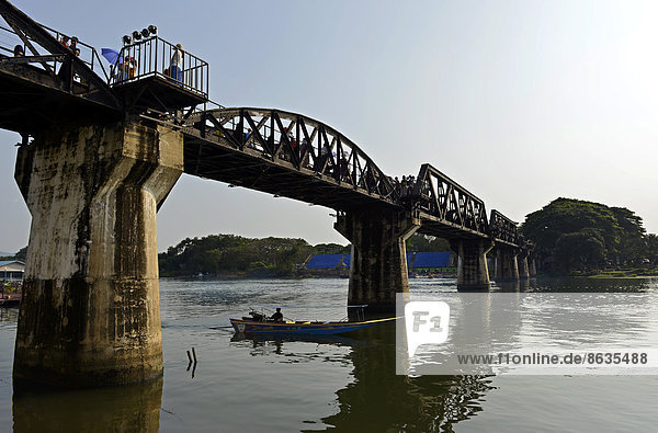 Bridge on the River Kwai  Khwae Yai River  Kanchanaburi  Central Thailand  Thailand