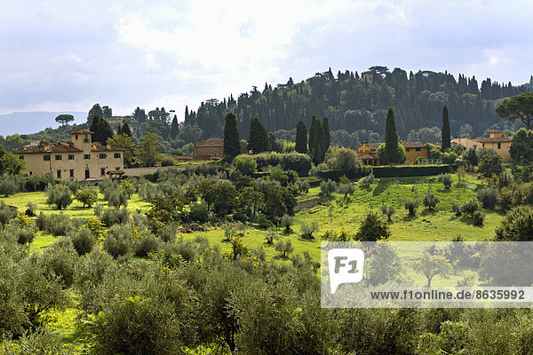 nahe Ansicht Villa Florenz Italien Toskana