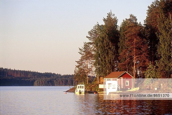 Stadt See Chalet Geographie Finnland Kuopio Nordeuropa Sauna