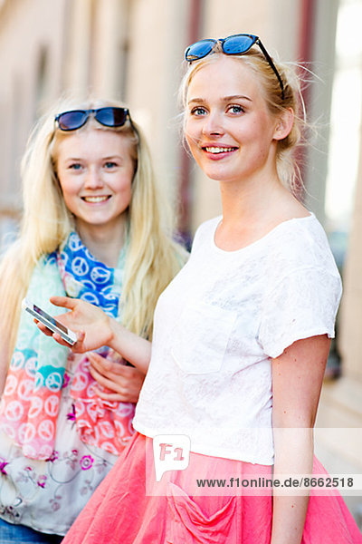 Young women with cell phone  Stockholm  Sweden