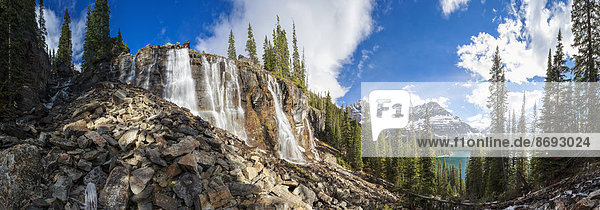 Kanada  Alberta  Rocky Mountains  Yoho National Park  Seven Veils Falls nahe dem Lake O'Hara