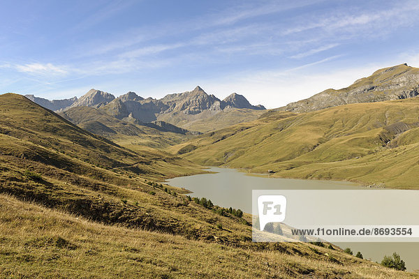 Spanien Aragonien Zentralpyrenäen Embalse de Escarra
