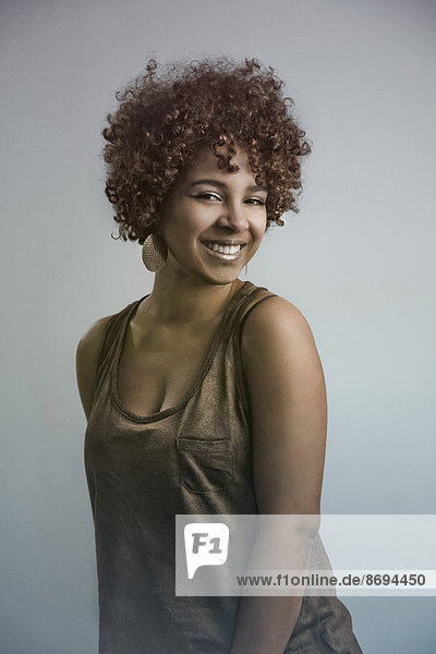 Portrait of smiling female Afro-American