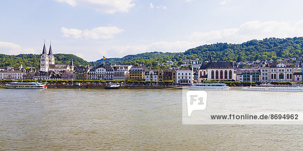 Deutschland  Rheinland-Pfalz  Blick auf Boppard  Altstadt am Rhein