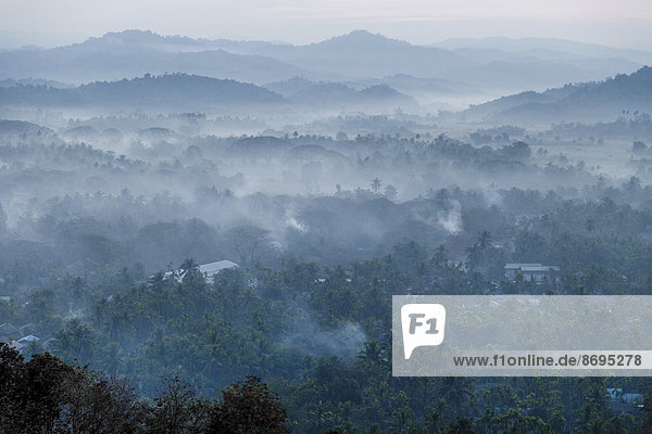 Morgen Landschaft über Nebel Hügel Myanmar