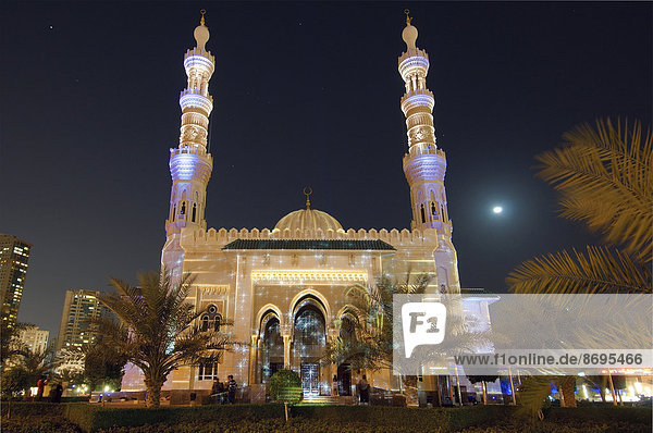 Sharjah Licht-Festival, Masjid Al Majaz Moschee, Emirat Schardscha, Vereinigte Arabische Emirate