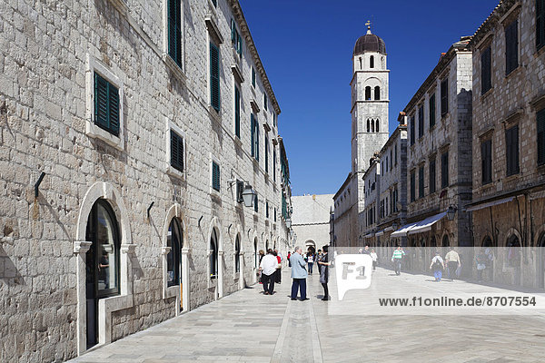 Hauptstraße Placa oder Stradun  Dubrovnik  Dalmatien  Kroatien