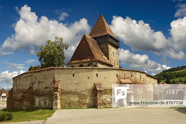 Gotische Kirchenburg  14. Jahrhundert  von Axente Sever  Kreis Sibiu  Siebenbürgen  Rumänien