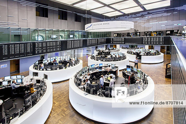 Handelssaal der Frankfurter Wertpapierbörse  Deutsche Börse AG  Frankfurt am Main  Hessen  Deutschland