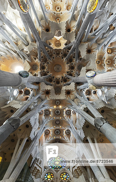 Kirche Sagrada Familia  Deckengewölbe  Innenansicht  Barcelona  ??Spanien