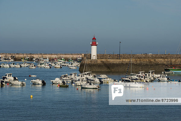 Yachthafen und Leuchtturm von Erquy  Bretagne  Frankreich