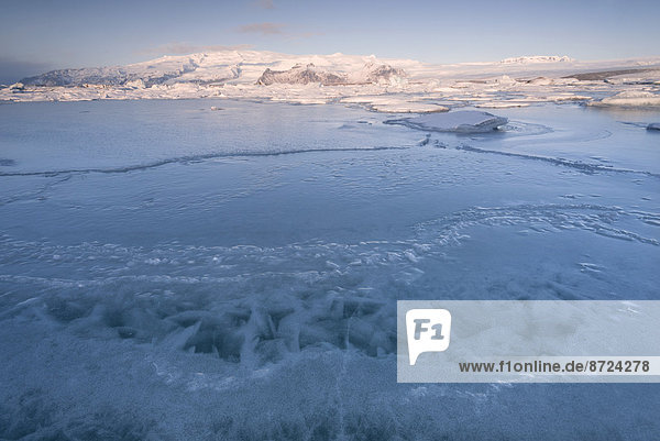 Jökulsárlón Glacier Lagoon  winter  Iceland