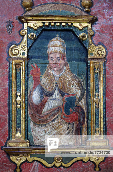 Bemalte Holztafel  Museum der Kathedrale von Amalfi  Amalfi  Kampanien  Italien