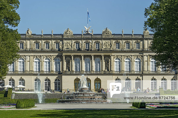 Neues Schloss Herrenchiemsee,  Latonabrunnen,  Schlosspark,  Herreninsel,  Chiemsee,  Chiemgau,  Oberbayern,  Bayern,  Deutschland