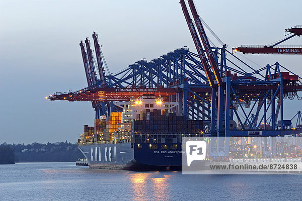 Containerterminal  Burchardkai  Hafen  Hamburg  Deutschland
