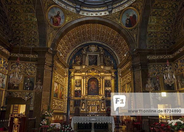 Kunstvoller Altar  Kloster Lluc  Santuari de Lluc  Mallorca  Balearen  Spanien