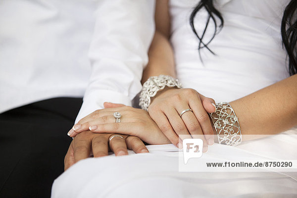 Close-up of Bride and Groom's hands  Wedding Day  Ontario  Canada